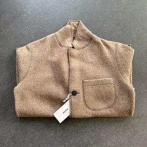 BUCK MASON NWT women’s felted wool chore coat. Driftwood Heather color. Size XS.